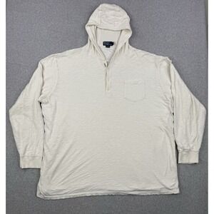 Vintage Polo Ralph Lauren Hoodie Mens 3XLT Tall Thermal Hood Double Layer Henley